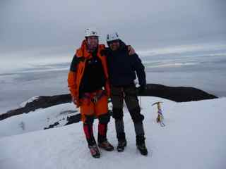 Besteigung Cotopaxi auf dem Gipfel